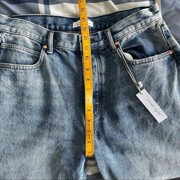 Betro Simone High Waist Straight Leg Button Fly Rip Knee Jean Women Size 31 New! - Picture 9 of 10